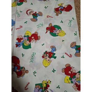 Vtg 1 yd PMI PRECIOUS MOMENTS Fabric-Christmas/Holiday, JOY PeAce